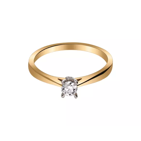 Pierścionek Złoty Z Brylantem 0,15ct RS0190