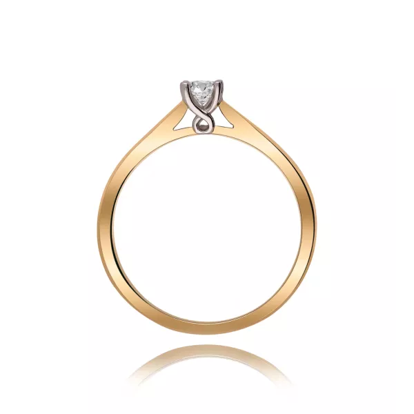 Pierścionek Złoty Z Brylantem 0,15ct RS0190
