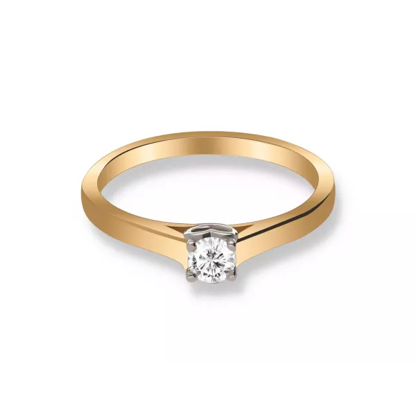 Pierścionek Złoty Z Brylantem 0,15ct RS0359BIS