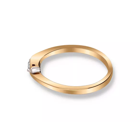 Pierścionek Złoty Z Brylantami 0,12ct RS0165BIS