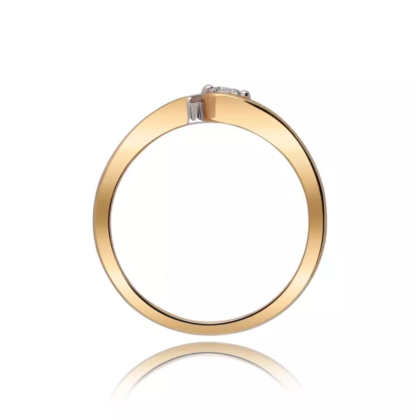 Pierścionek Złoty Z Brylantami 0,12ct RS0165BIS