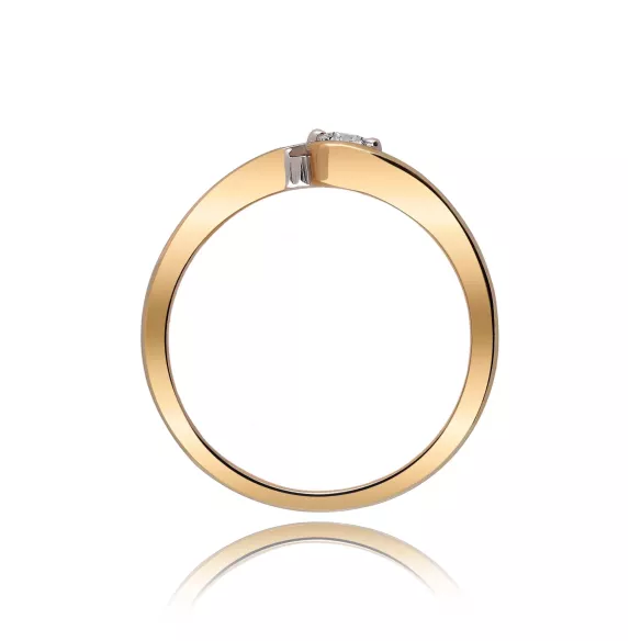 Pierścionek Złoty Z Brylantami 0,12ct RS0165BIS