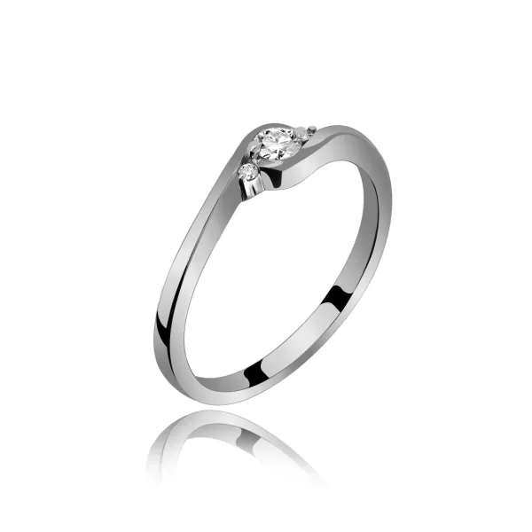 Pierścionek Złoty Z Brylantami 0,12ct RS0165BIS