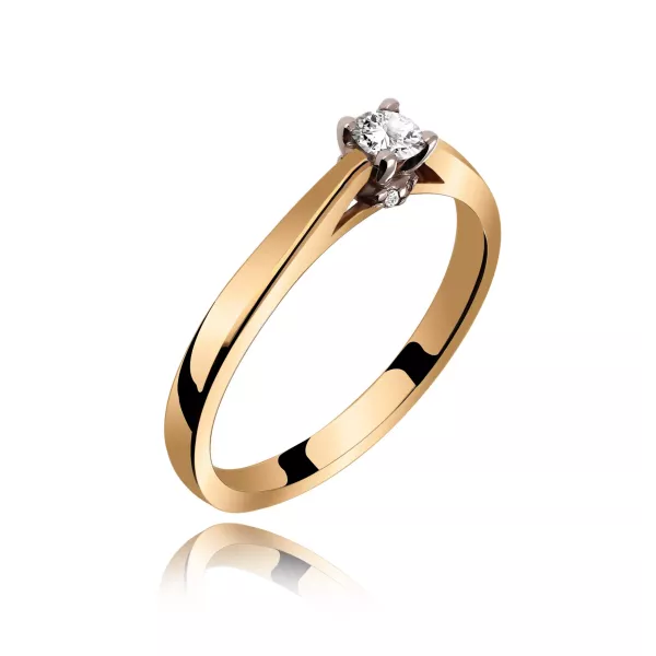 Pierścionek Złoty Z Brylantami 0,17ct RS0405