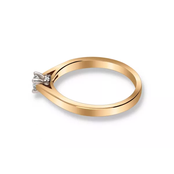 Pierścionek Złoty Z Brylantami 0,17ct RS0405