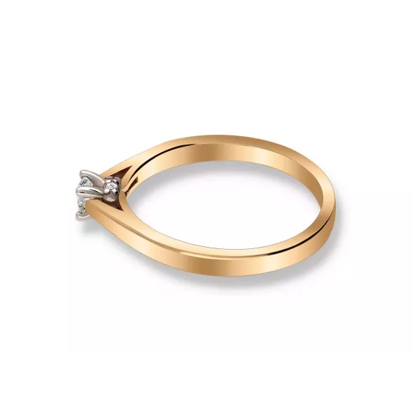 Pierścionek Złoty Z Brylantami 0,17ct RS0405