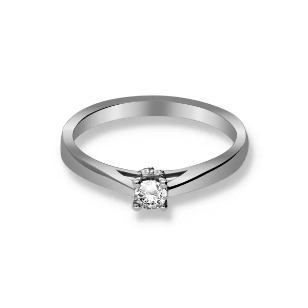 Pierścionek Złoty Z Brylantami 0,17ct RS0405