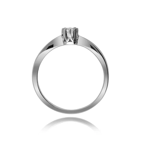 Pierścionek Złoty Z Brylantem 0,10ct RS0156