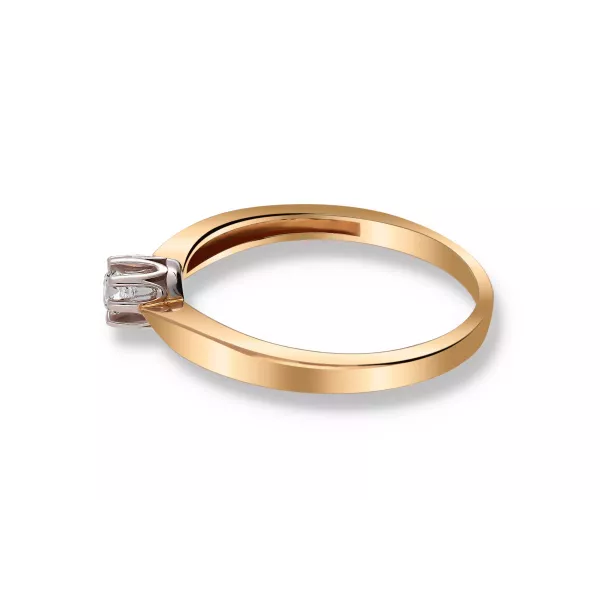 Pierścionek Złoty Z Brylantem 0,15ct RS0156