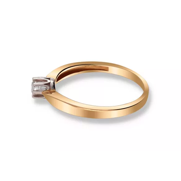 Pierścionek Złoty Z Brylantem 0,15ct RS0156