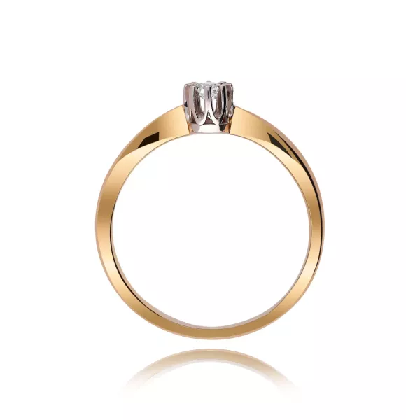 Pierścionek Złoty Z Brylantem 0,15ct RS0156