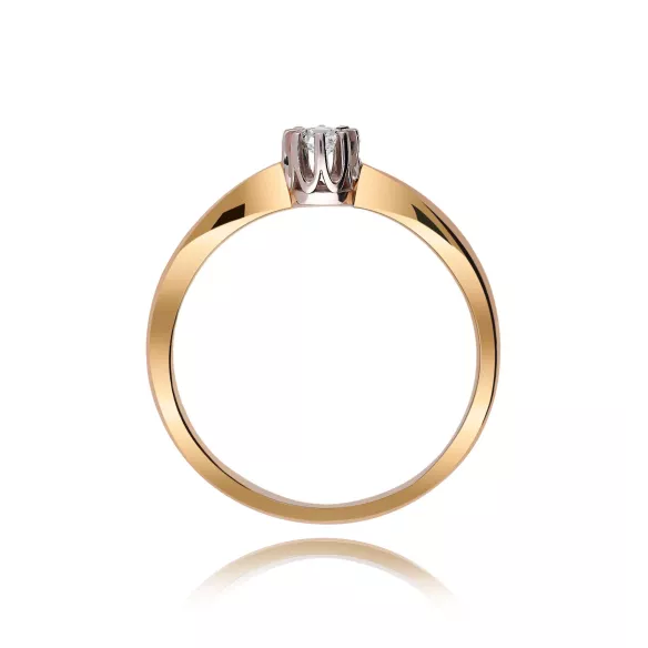 Pierścionek Złoty Z Brylantem 0,15ct RS0156