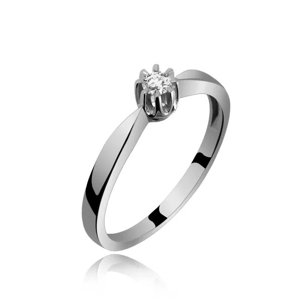 Pierścionek Złoty Z Brylantem 0,15ct RS0156