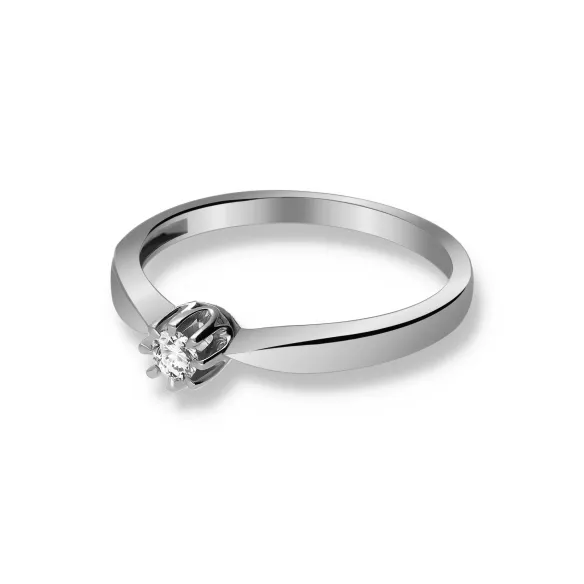 Pierścionek Złoty Z Brylantem 0,15ct RS0156