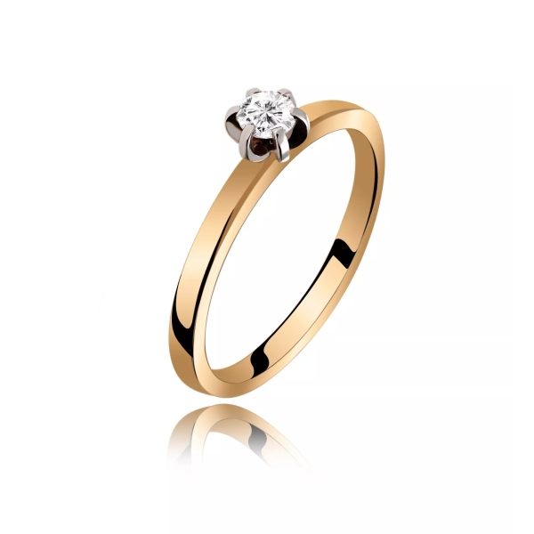 Pierścionek Złoty Z Brylantem 0,15ct RS0000