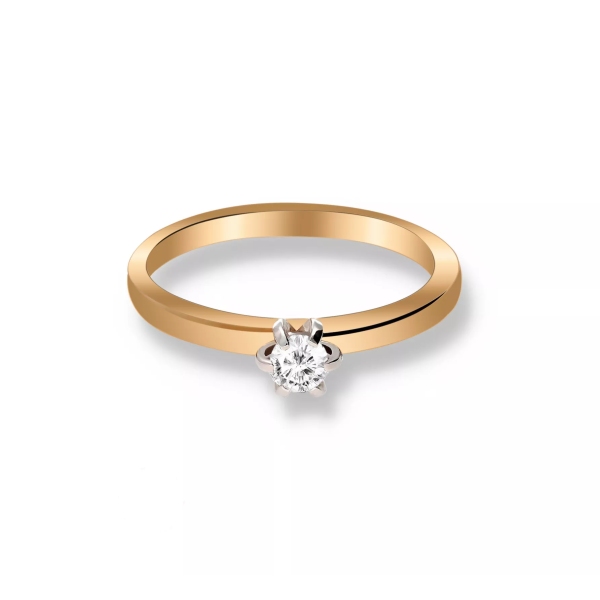 Pierścionek Złoty Z Brylantem 0,15ct RS0000