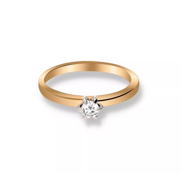 Pierścionek Złoty Z Brylantem 0,15ct RS0000