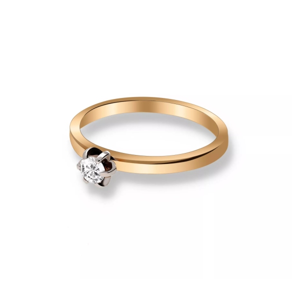 Pierścionek Złoty Z Brylantem 0,15ct RS0000