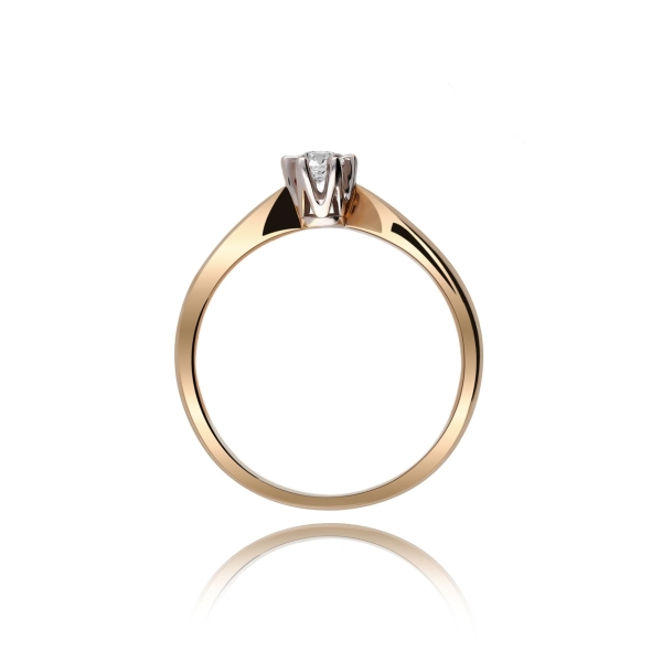 Pierścionek Złoty Z Brylantem 0,10ct RS0041