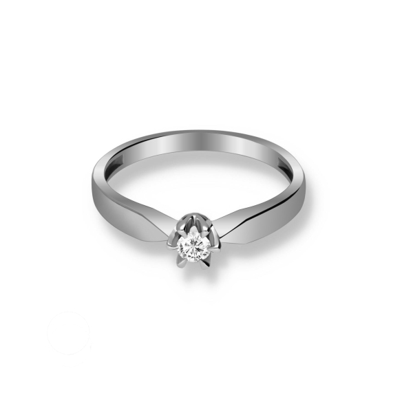 Pierścionek Złoty Z Brylantem 0,10ct RS0041