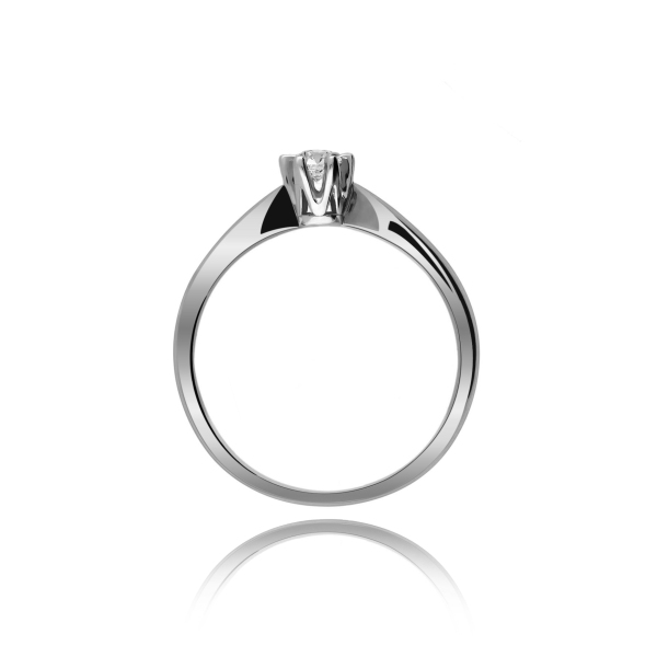 Pierścionek Złoty Z Brylantem 0,10ct RS0041