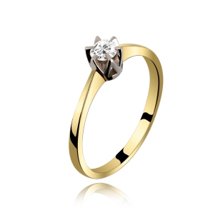 Pierścionek Złoty Z Brylantem 0,20ct RS0211
