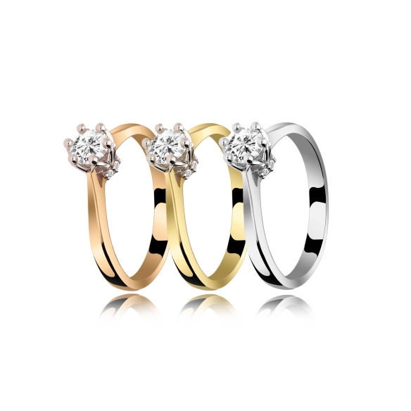 Pierścionek Złoty Z Brylantami 0,33ct RS0414