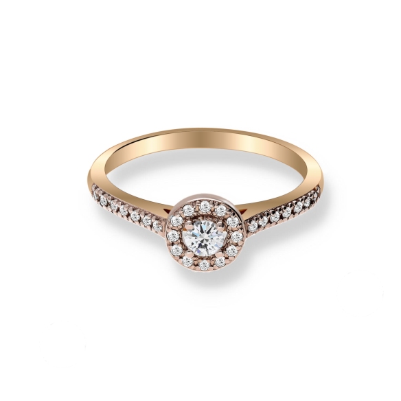 Pierścionek Złoty Z Brylantami 0,33ct RS0291