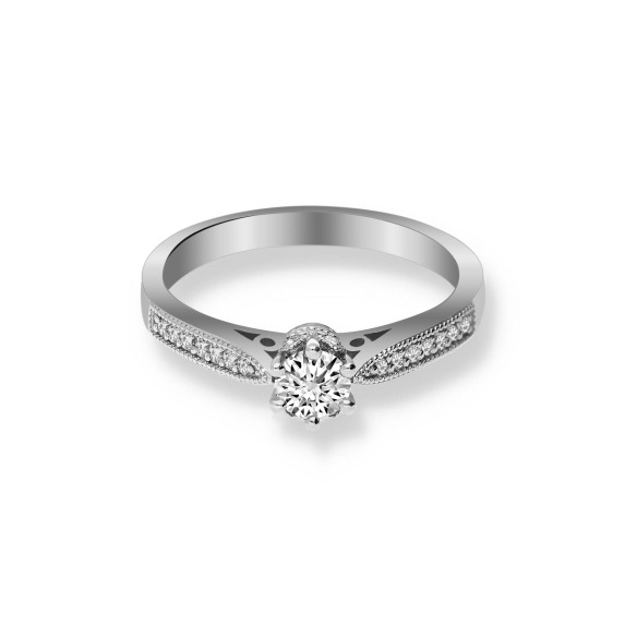 Pierścionek Złoty Z Brylantami 0,38ct RS0313