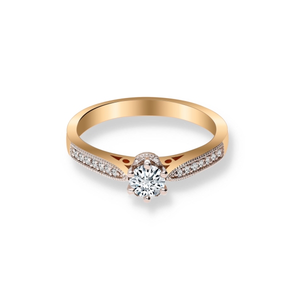 Pierścionek Złoty Z Brylantami 0,38ct RS0313