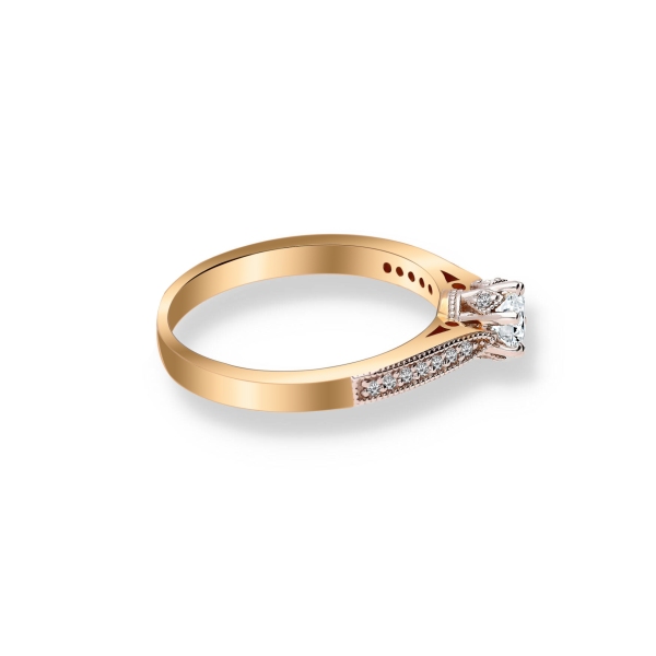 Pierścionek Złoty Z Brylantami 0,38ct RS0313