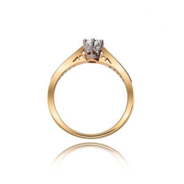 Pierścionek Złoty Z Brylantami 0,38ct RS0313