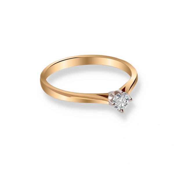 Pierścionek Złoty Z Brylantem 0,20ct RS0366