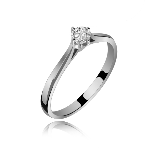 Pierścionek Złoty Z Brylantem 0,20ct RS0366