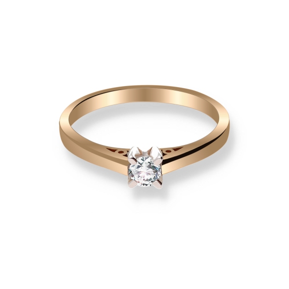 Pierścionek Złoty Z Brylantem 0,15ct RS0338BIS