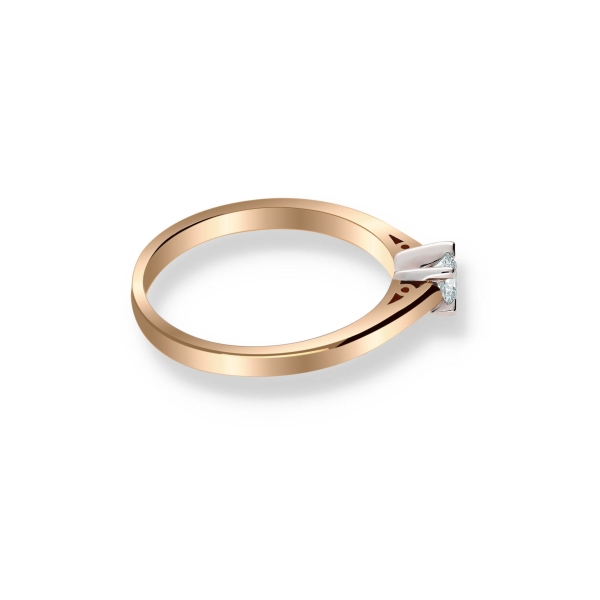 Pierścionek Złoty Z Brylantem 0,15ct RS0338BIS