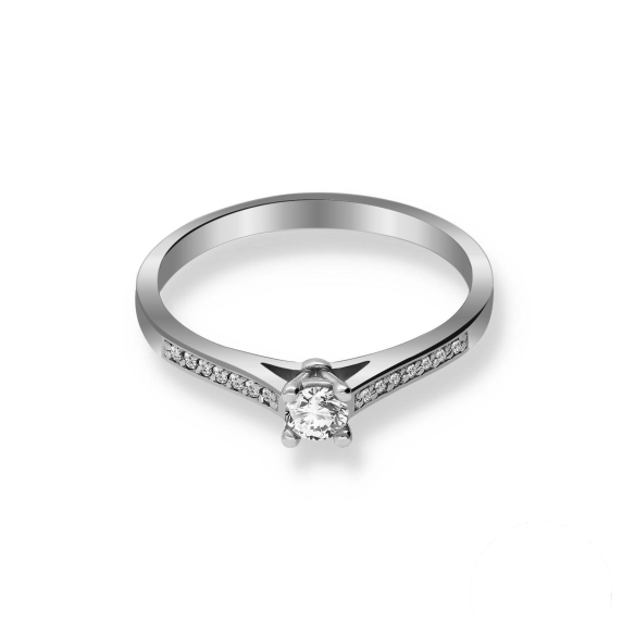 Pierścionek Złoty Z Brylantami 0,17ct RS0388