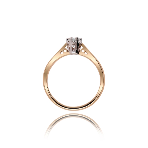 Pierścionek Złoty Z Brylantem 0,10ct RS0148