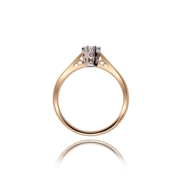 Pierścionek Złoty Z Brylantem 0,10ct RS0148