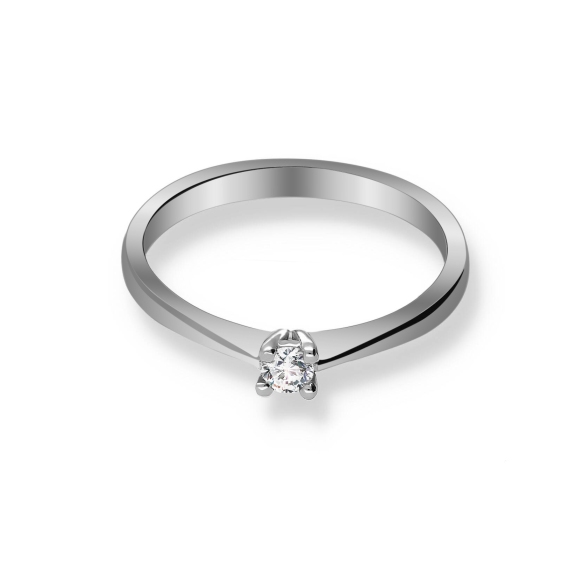 Pierścionek Złoty Z Brylantem 0,08ct RS0437