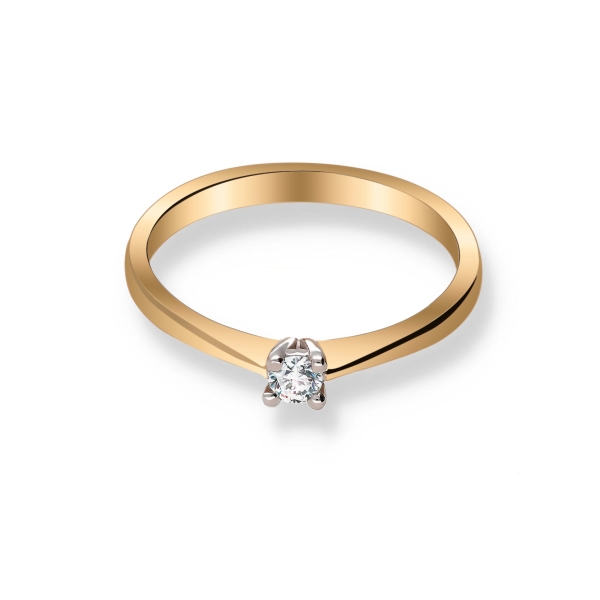 Pierścionek Złoty Z Brylantem 0,08ct RS0437