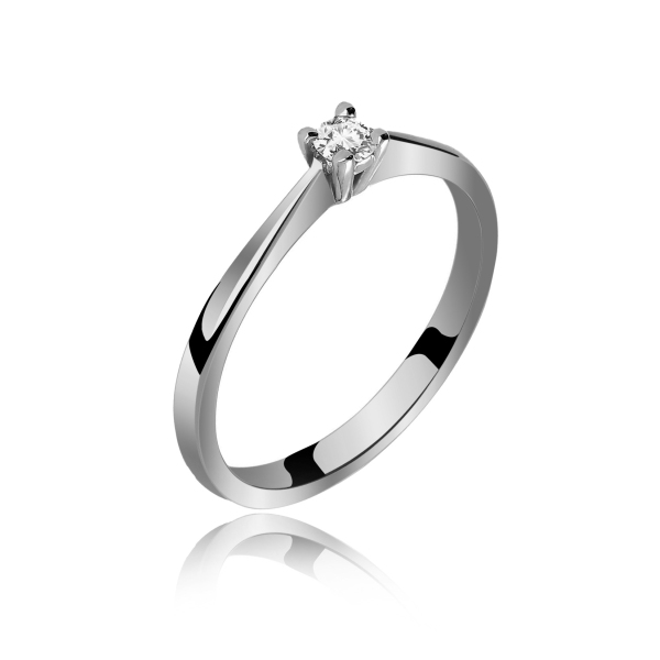 Pierścionek Złoty Z Brylantem 0,08ct RS0437