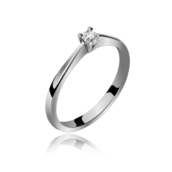 Pierścionek Złoty Z Brylantem 0,08ct RS0437
