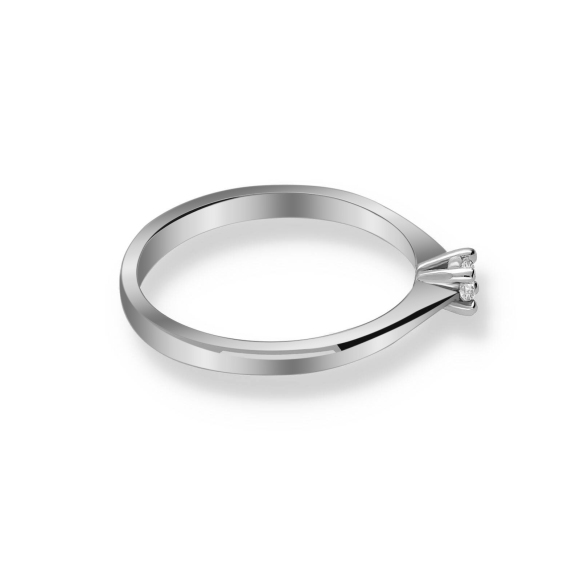 Pierścionek Złoty Z Brylantem 0,08ct RS0437