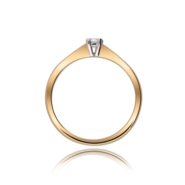 Pierścionek Złoty Z Brylantem 0,08ct RS0437
