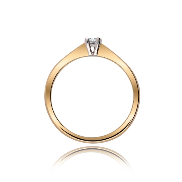Pierścionek Złoty Z Brylantem 0,08ct RS0437