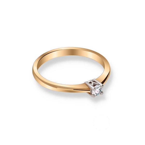 Pierścionek Złoty Z Brylantem 0,10ct RS0431