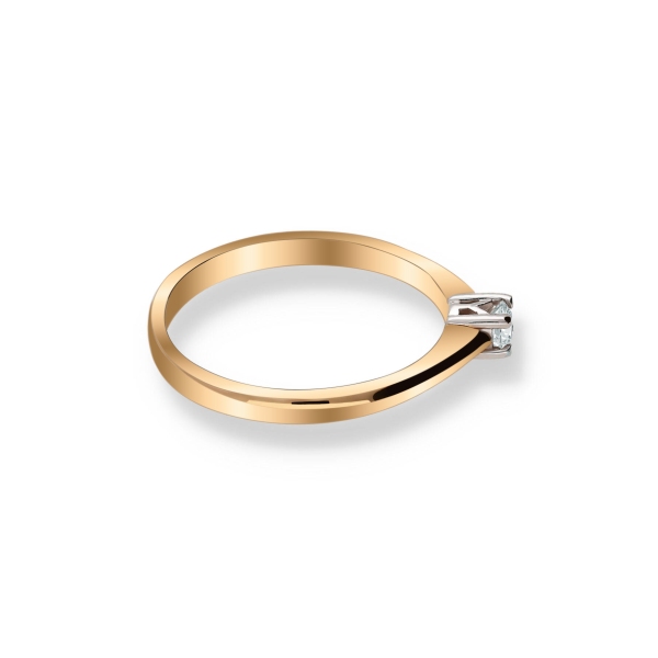 Pierścionek Złoty Z Brylantem 0,10ct RS0431