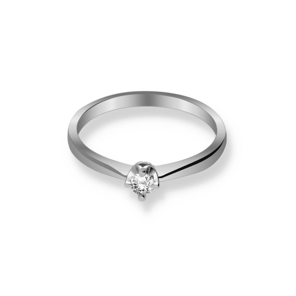 Pierścionek Złoty Z Brylantem 0,10ct RS0462