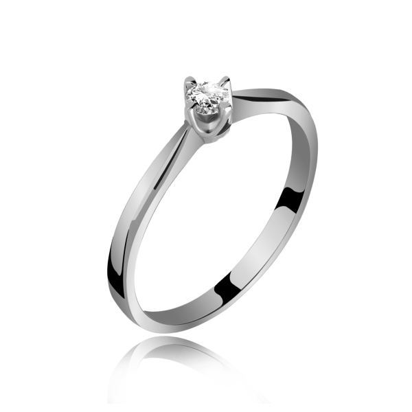 Pierścionek Złoty Z Brylantem 0,10ct RS0462